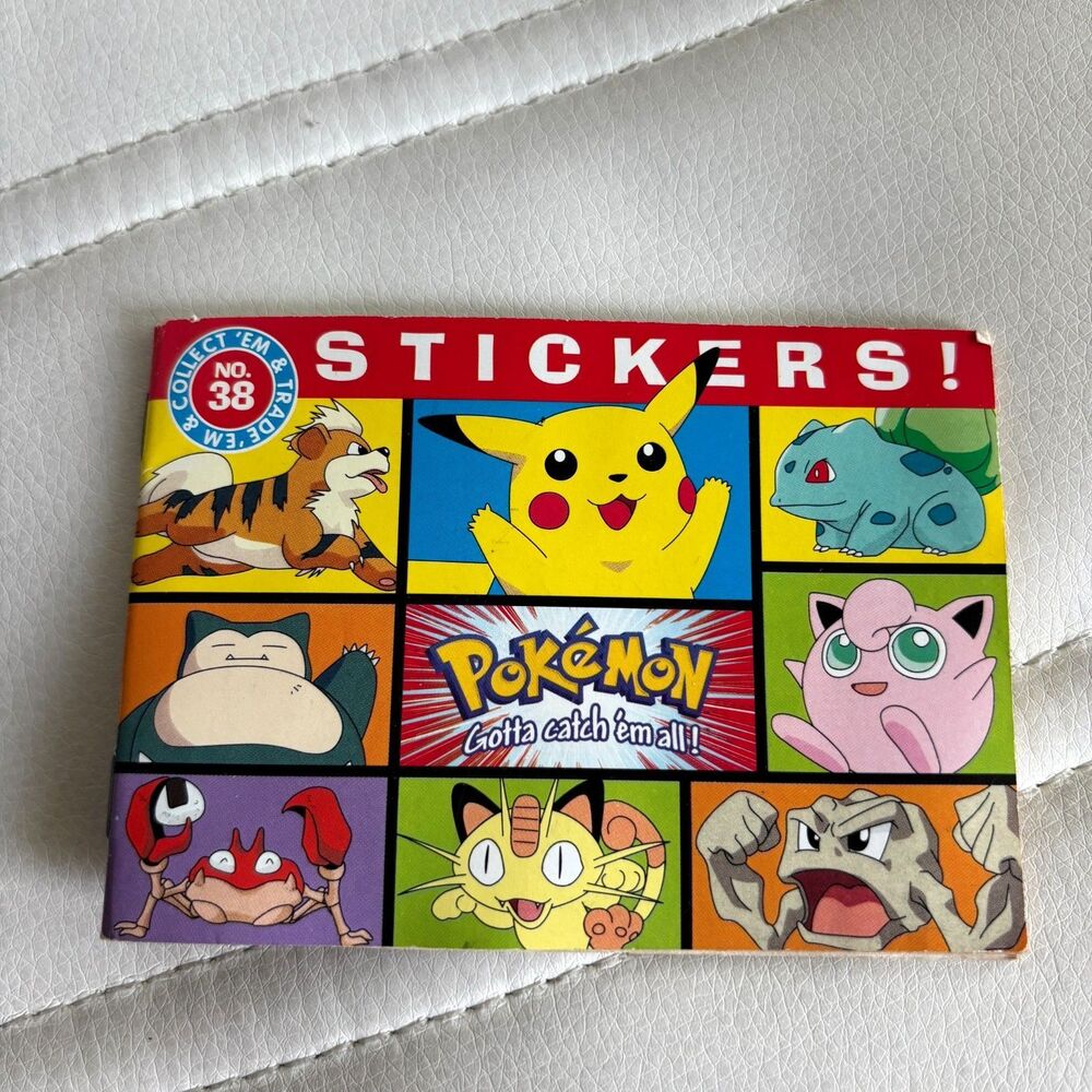 Vintage 1995 Pokemon No 38 Sticker Book Complete American Greetings Pikachu
